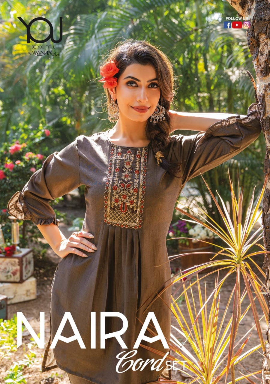 Naira Cord Set By Wanna Kurti With Bottom Catalog